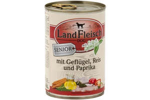 LandFleisch Senior -Szárnyas-rizs-paprika 400g